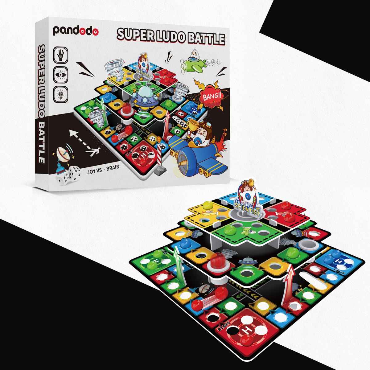 Goyal's Super Battle Space Flying Chess Ludo Toys' Floor Strategy Games Dimensional Flying Chess Intellectual Problem Solving Clearance Toys Wooden Puzzles