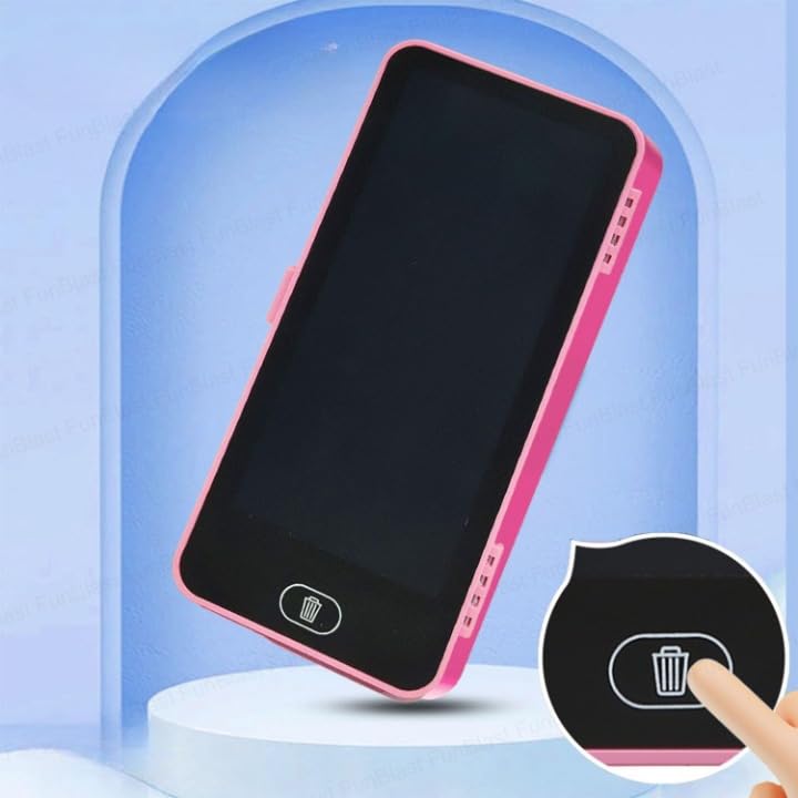 Goyal's LCD Drawing Pen Case geometry for Kids | 2-in-1 Digital Slate & Stationery Box | Eye Protection Screen, One-Key Erase, Lock Button | Educational & Creative LED Drawing Pencil Box for Boys & Girls