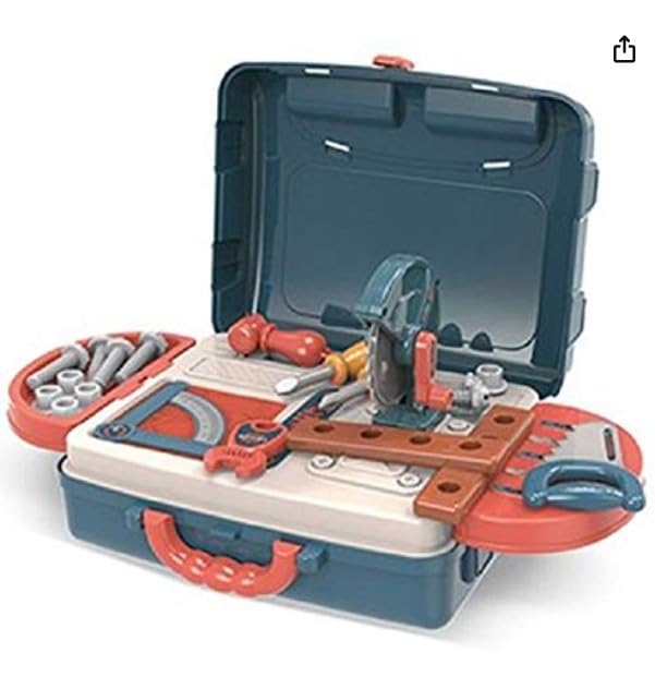 Goyal's Construction Tools Kit Toys for Kids Set, Portable Tool Toy with Accessories Briefcase Boys Girls Engineer Toolbox kit Kids, Workshop Toll Box