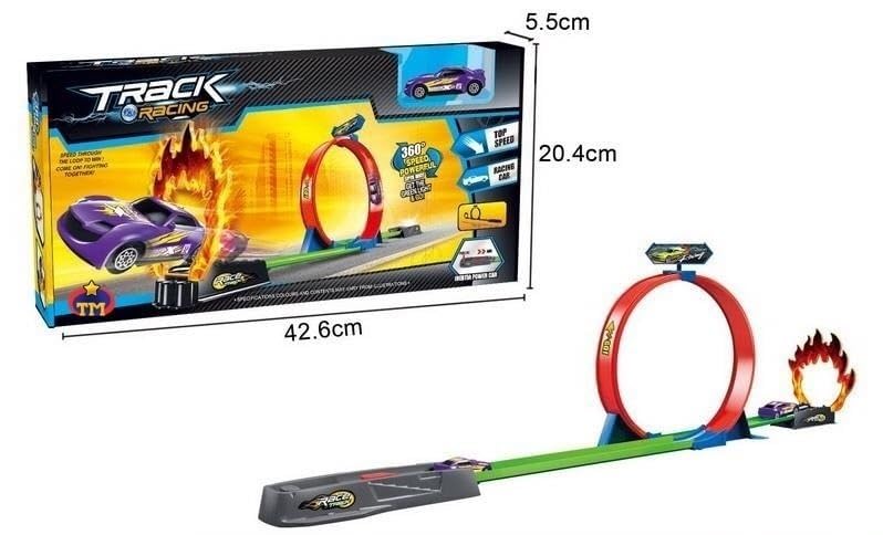 Goyal's Track with Car Toy Set for Kids Age 3-12 Year Old & Launcher Make 360° Spin Way Powerful/Inertia Powerd Car Racing Track Toy Set