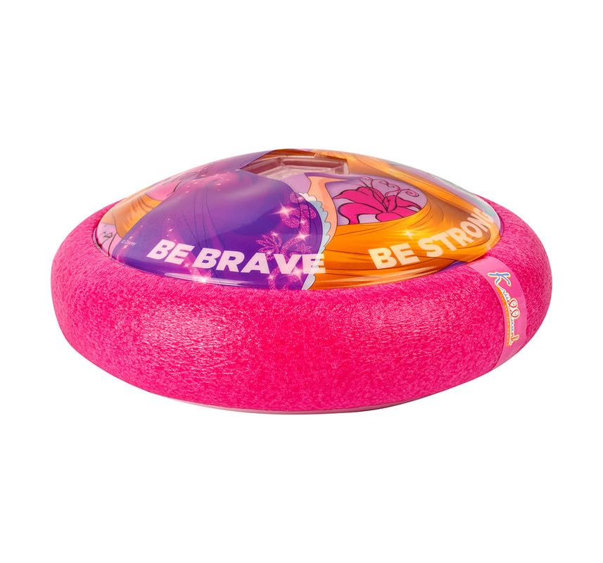Goyal's Princess Floating Hover Football with Colorful Flash Light Effect | Indoor & Outdoor Pro Air Football Game for Kids - Pink