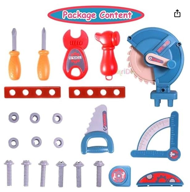 Goyal's Construction Tools Kit Toys for Kids Set, Portable Tool Toy with Accessories Briefcase Boys Girls Engineer Toolbox kit Kids, Workshop Toll Box