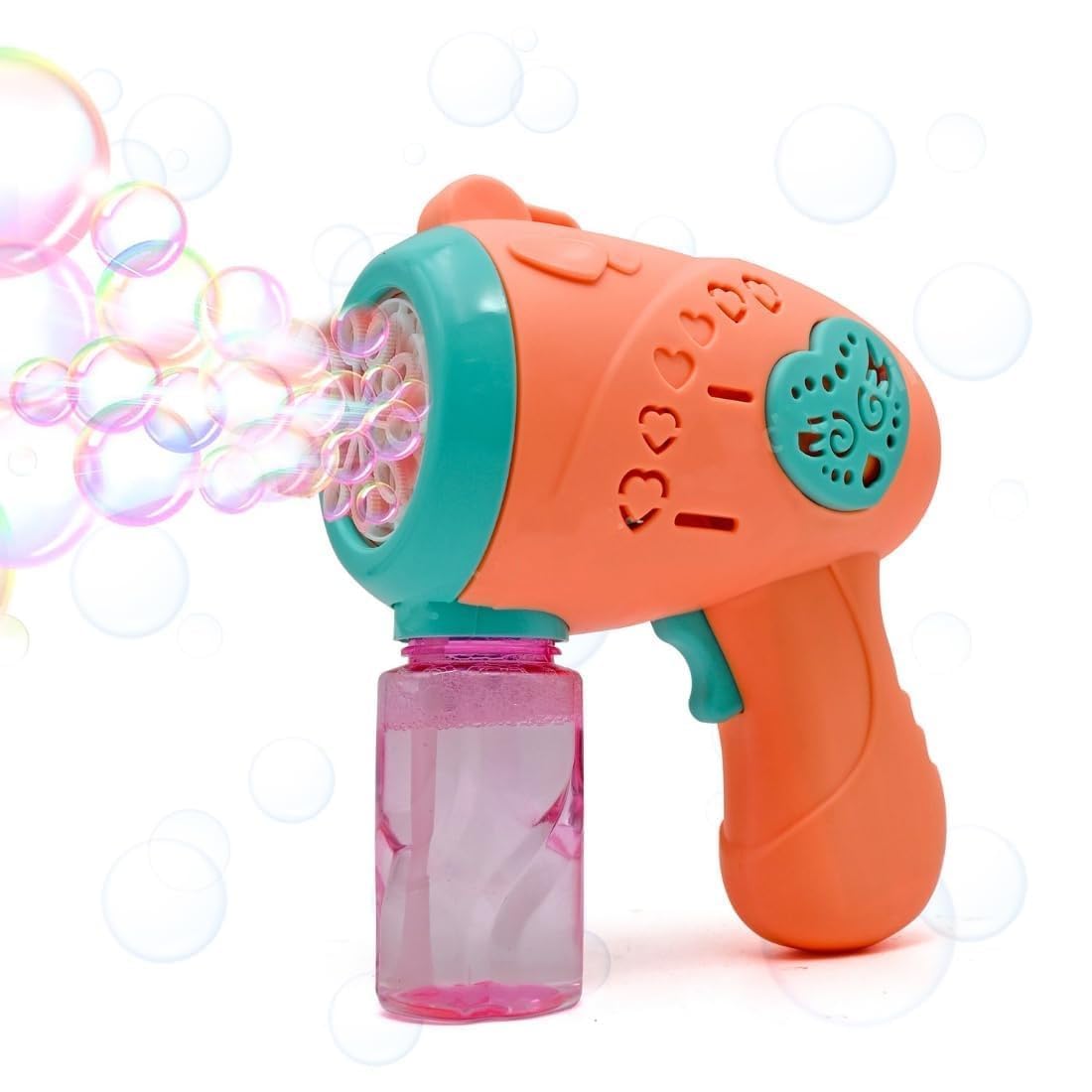 Goyal's Bubble Machine for Kids Automatic Bubble Gun Leak-Proof Design with 1 Bubble Solution (Multicolor)