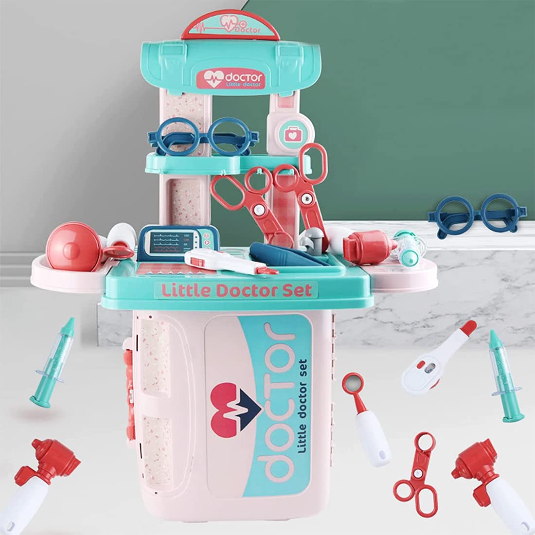 Goyal's Doctor Play Set for Kids 3 in 1 Carry Along Pretend Role Play Toy Made in India Portable Learning Toy for Kids Boys (Multicolor)