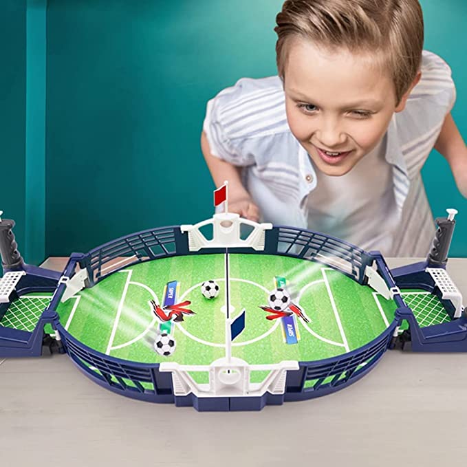 Goyal's Mini Tabletop Football Board Games for Kids, Indoor Table Interactive Foosball Game Toys for Preschool Kids | 2 Player Board Game | Desktop Pinball Soccer Games for Adults Kids - Multicolor