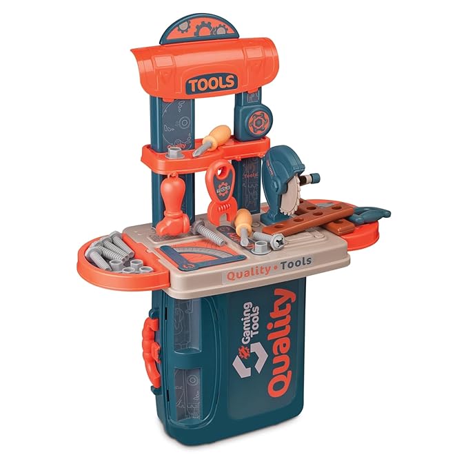 Goyal's Construction Tools Kit Toys for Kids Set, Portable Tool Toy with Accessories Briefcase Boys Girls Engineer Toolbox kit Kids, Workshop Toll Box