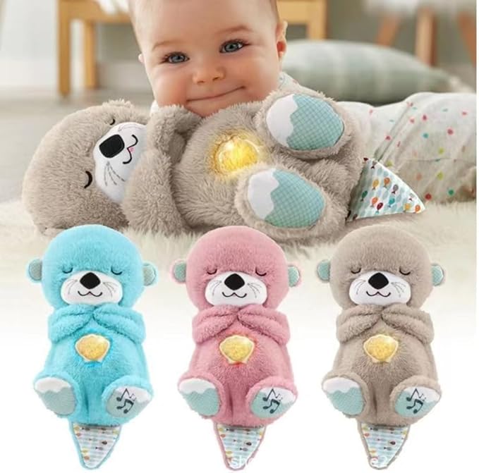 Goyal's Breathing Teddy Bear with Music for Baby Sensory Sleep Lights Rhythmic Soft Toy, Lights and Breathing Motion, Breathing Toy Teddy Bear with Lights | Best Gift for Kids (Dark Grey)
