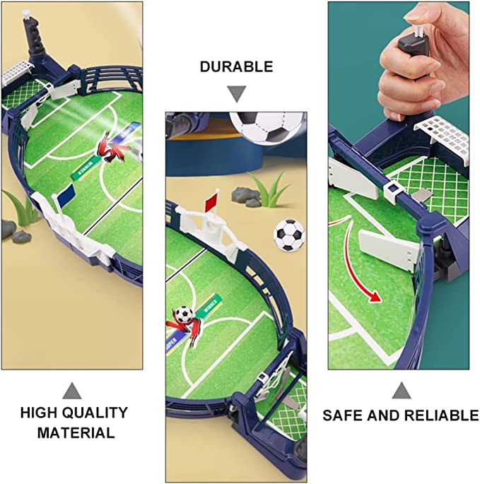Goyal's Mini Tabletop Football Board Games for Kids, Indoor Table Interactive Foosball Game Toys for Preschool Kids | 2 Player Board Game | Desktop Pinball Soccer Games for Adults Kids - Multicolor