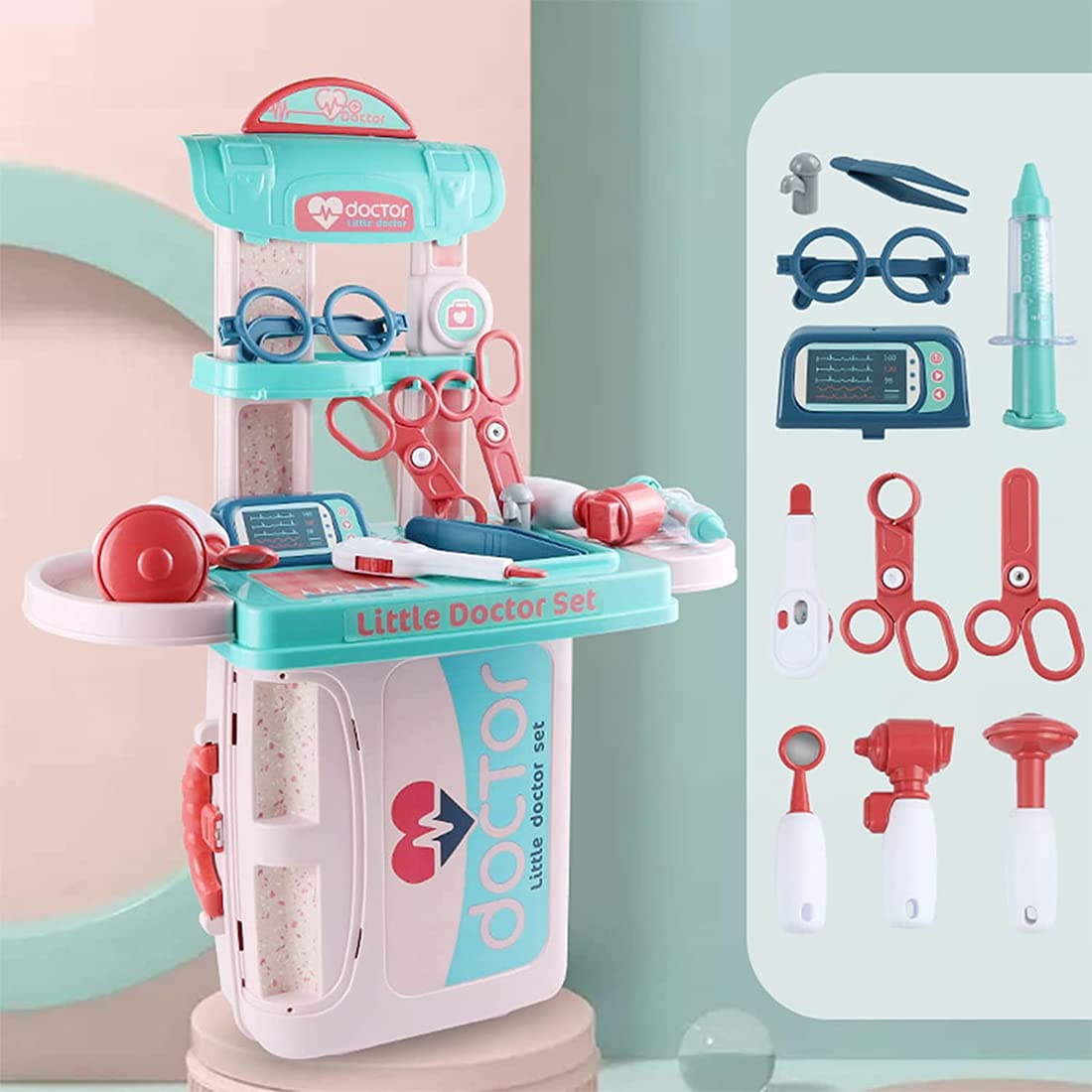 Goyal's Doctor Play Set for Kids 3 in 1 Carry Along Pretend Role Play Toy Made in India Portable Learning Toy for Kids Boys (Multicolor)
