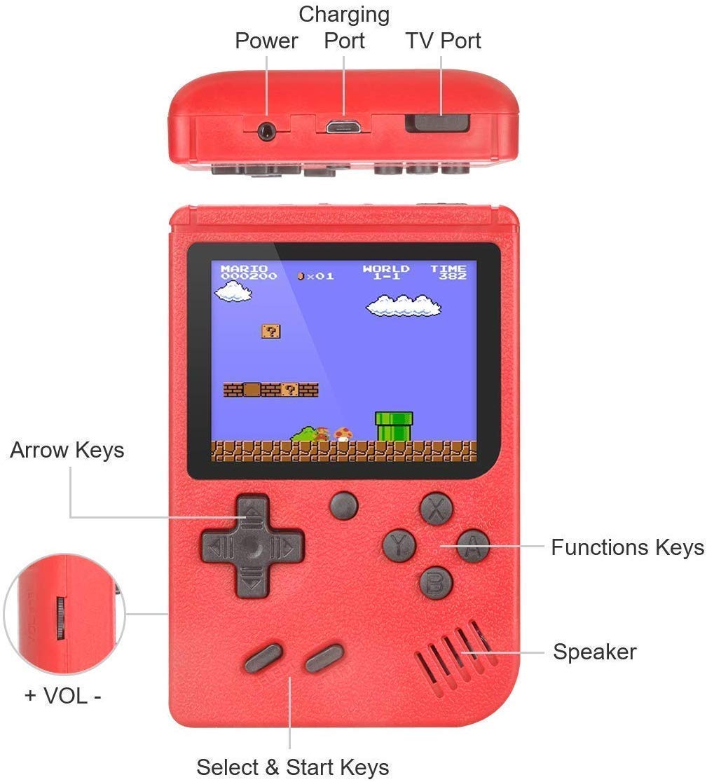 Goyal's 400 in 1 TV Compatible Classical Handheld SUP Video Game for Kids with Many Fun and Exciting Games - Multicolor