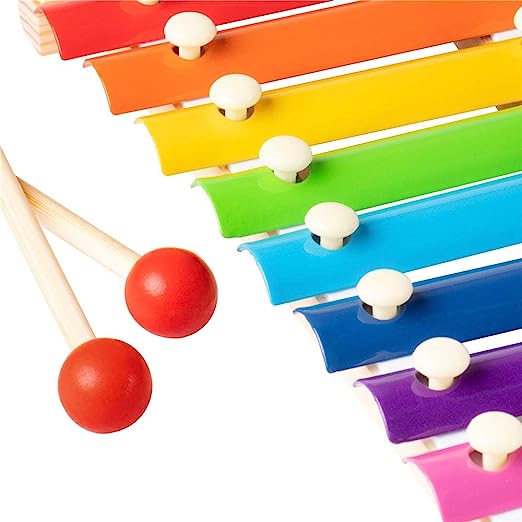 Goyal's Colorful 8 Different Tones Hand Knock Xylophone with 2 Wooden Mallets