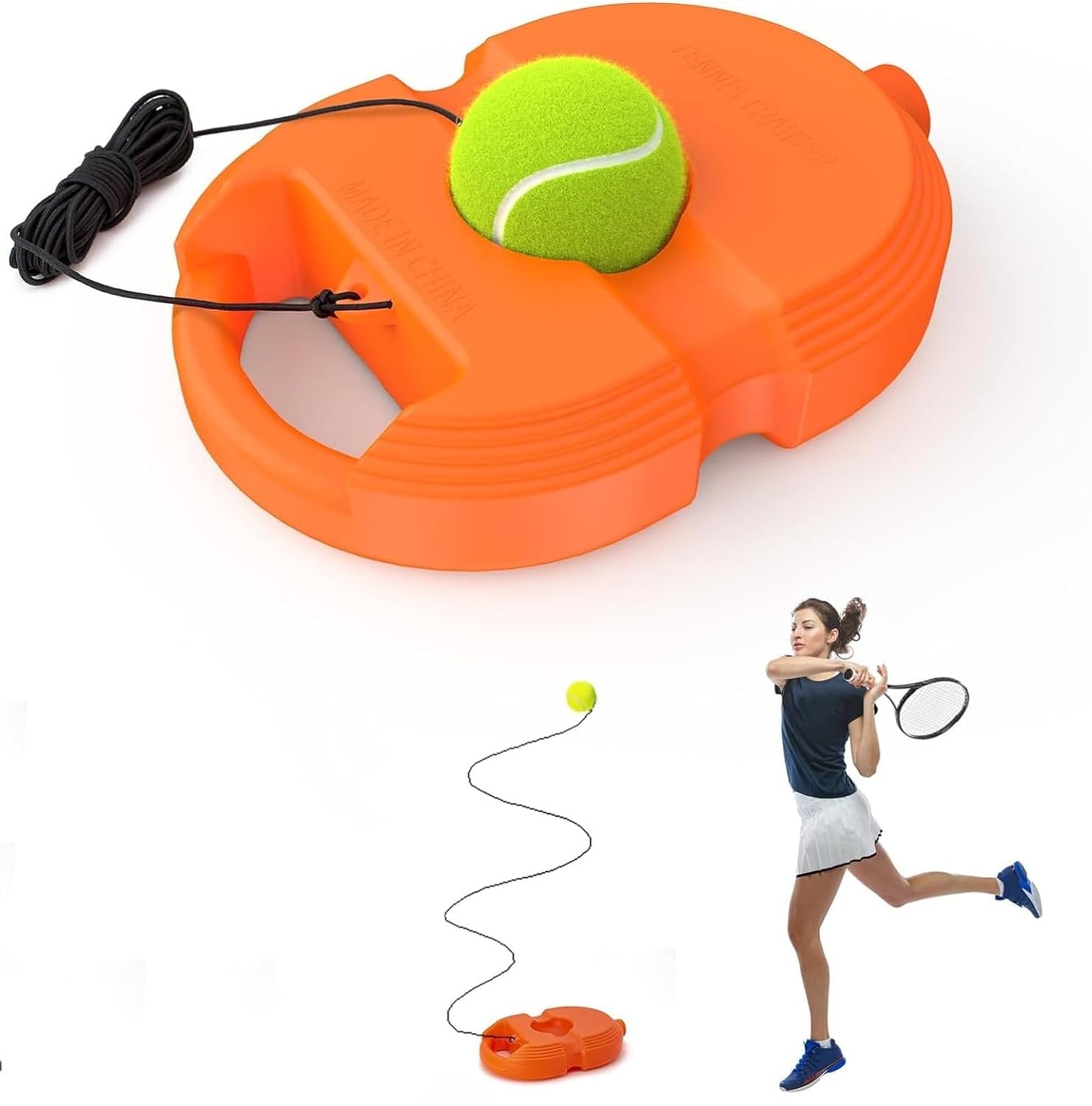 Goyal's Self Tennis Practice Ball with String, Tennis Trainer Rebound Ball for Boys & Girls, Convenient Solo Tennis Training Gear Set, Self-Practice Tennis Set (No Racket Included)(Multicolor)