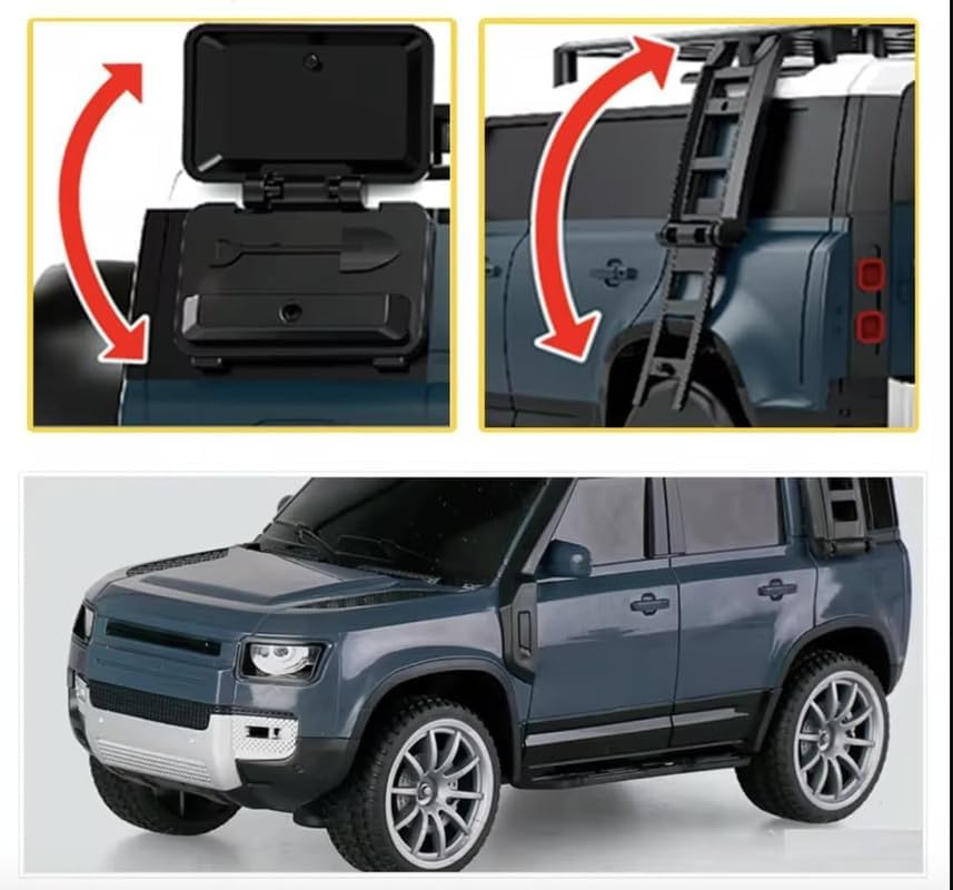 Goyal's Remote Control SUV Defender Car - High-Speed Off Road RC Car with Led Lights & Smoke - with Easy C-Type USB Cable Charging