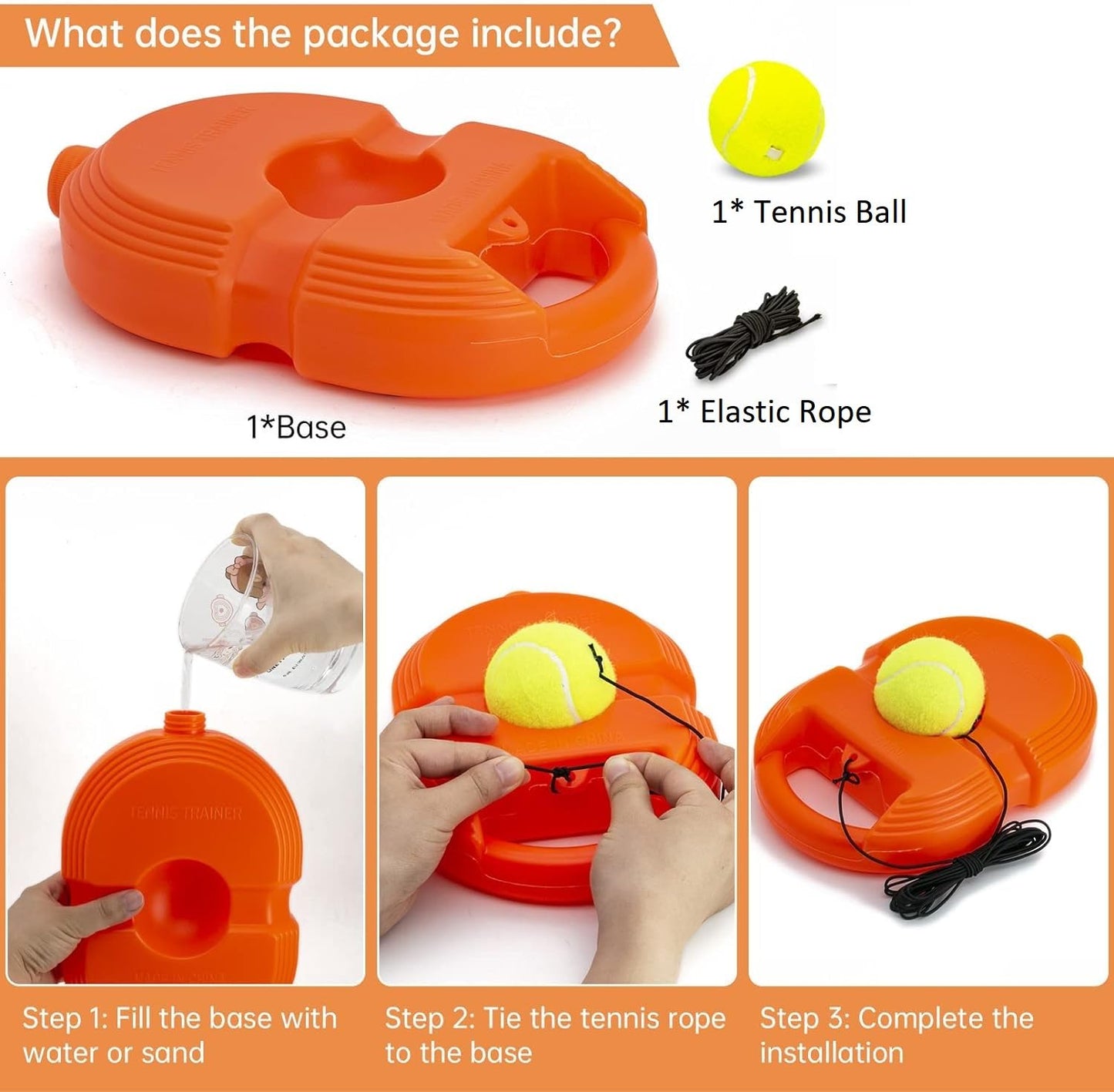 Goyal's Self Tennis Practice Ball with String, Tennis Trainer Rebound Ball for Boys & Girls, Convenient Solo Tennis Training Gear Set, Self-Practice Tennis Set (No Racket Included)(Multicolor)