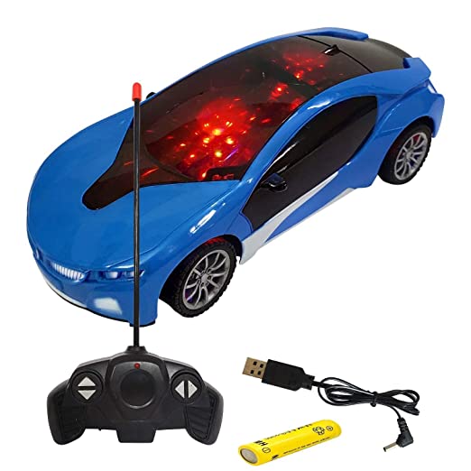 Goyal's Acrobetic Remote Control Stunt Car 360° Rotating Rolling Electric Race Car Toy with USB Charging Cable, for Kids Age 2 Years & Above - High Speed (Racing Car)