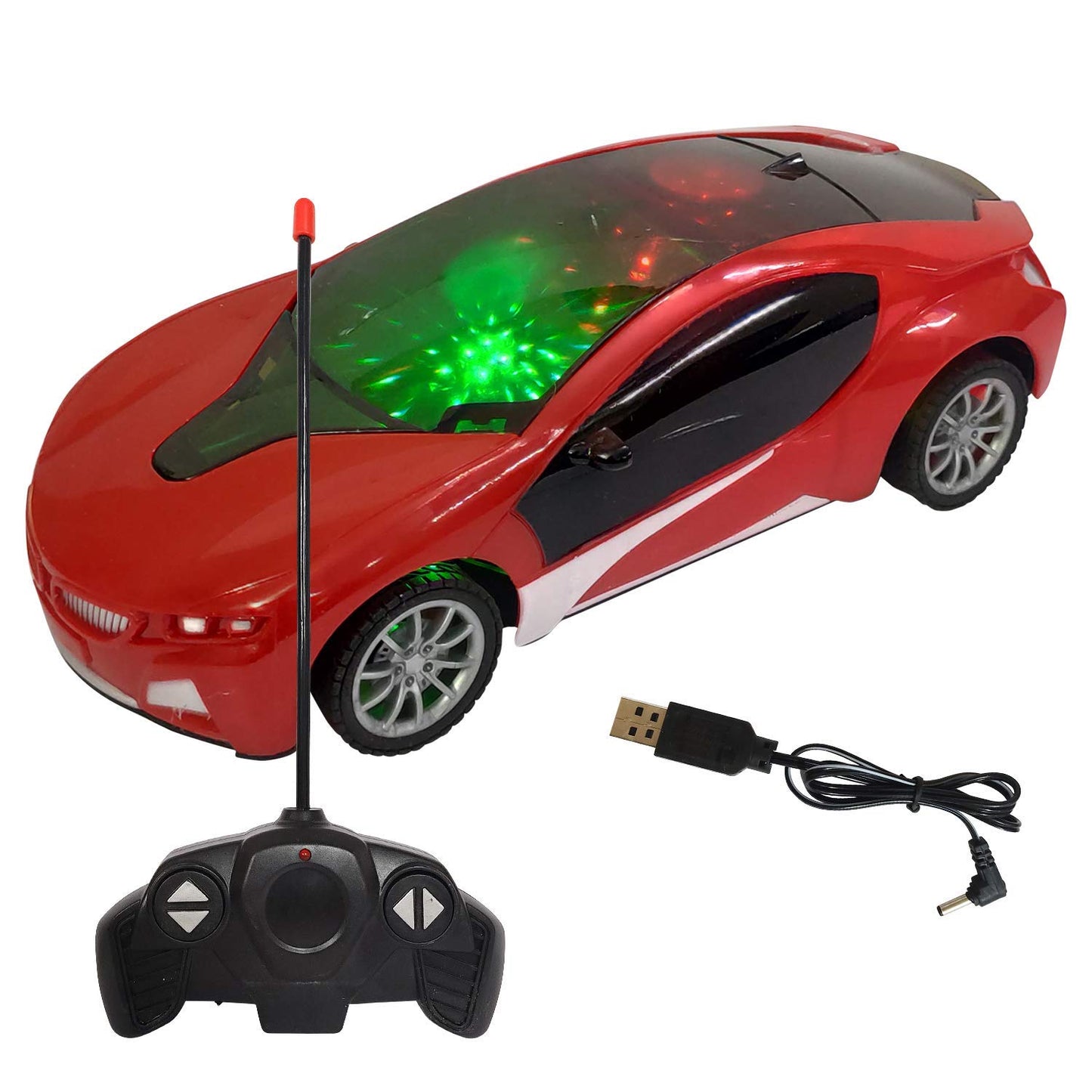 Goyal's Acrobetic Remote Control Stunt Car 360° Rotating Rolling Electric Race Car Toy with USB Charging Cable, for Kids Age 2 Years & Above - High Speed (Racing Car)