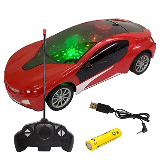 Goyal's Remote Control 3D Famous Car with Flashing Light, Radio Control Race car for Kids for 2-12 Year Remote Control Car - Multicolors