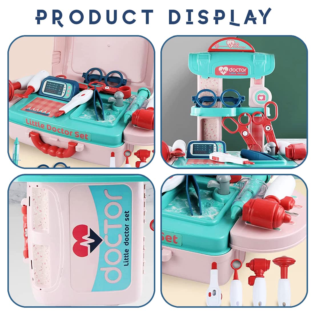 Goyal's Doctor Play Set for Kids 3 in 1 Carry Along Pretend Role Play Toy Made in India Portable Learning Toy for Kids Boys (Multicolor)