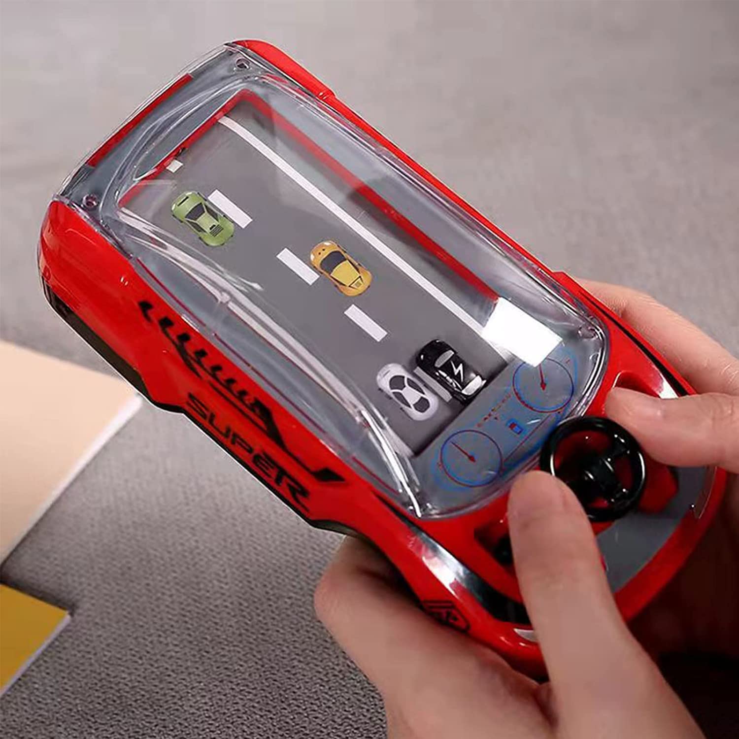 Console Portatile Gara Auto Per Bambini - Gioco Elettronico Con Modalità 2 Giocatori - Stimola Reattività E Riflessi