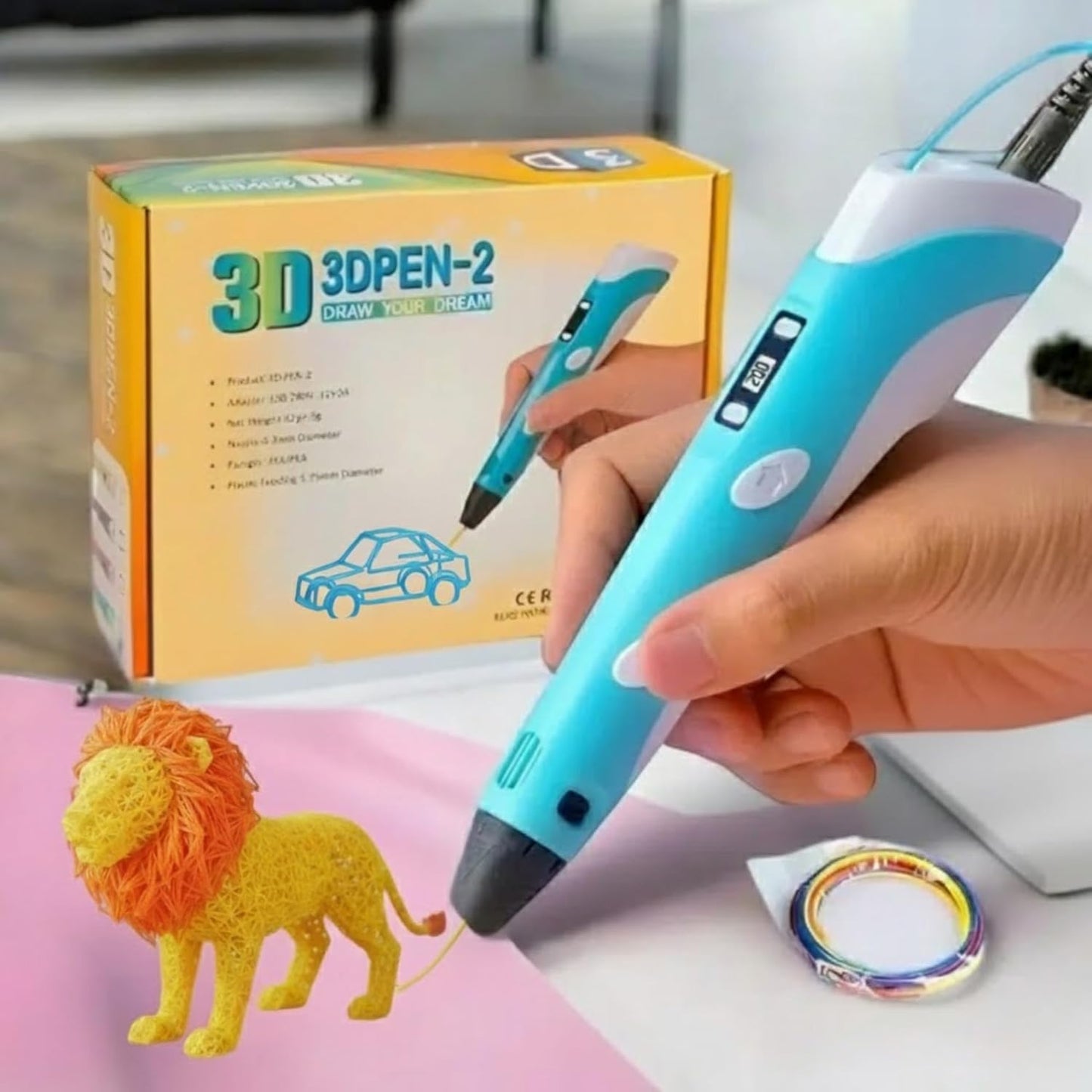 Goyal's 3D Pen for Kids & Adults | Professional 3D Printing Pen with PLA Filament Adjustable Speed & Temperature LCD Display | 3D Drawing Pen Perfect for DIY and Crafting for Boys and Girls