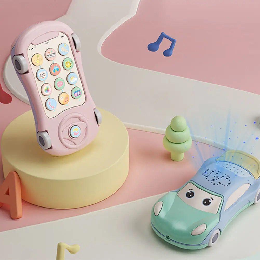 Goyal's 2 in 1 Baby Toy Car Mobile Phone | Learning Phone Car Toy | 13 Functions Car Shaped Mobile Phone | Toys with Lights Music | Baby Cell Phone/Pack of 1