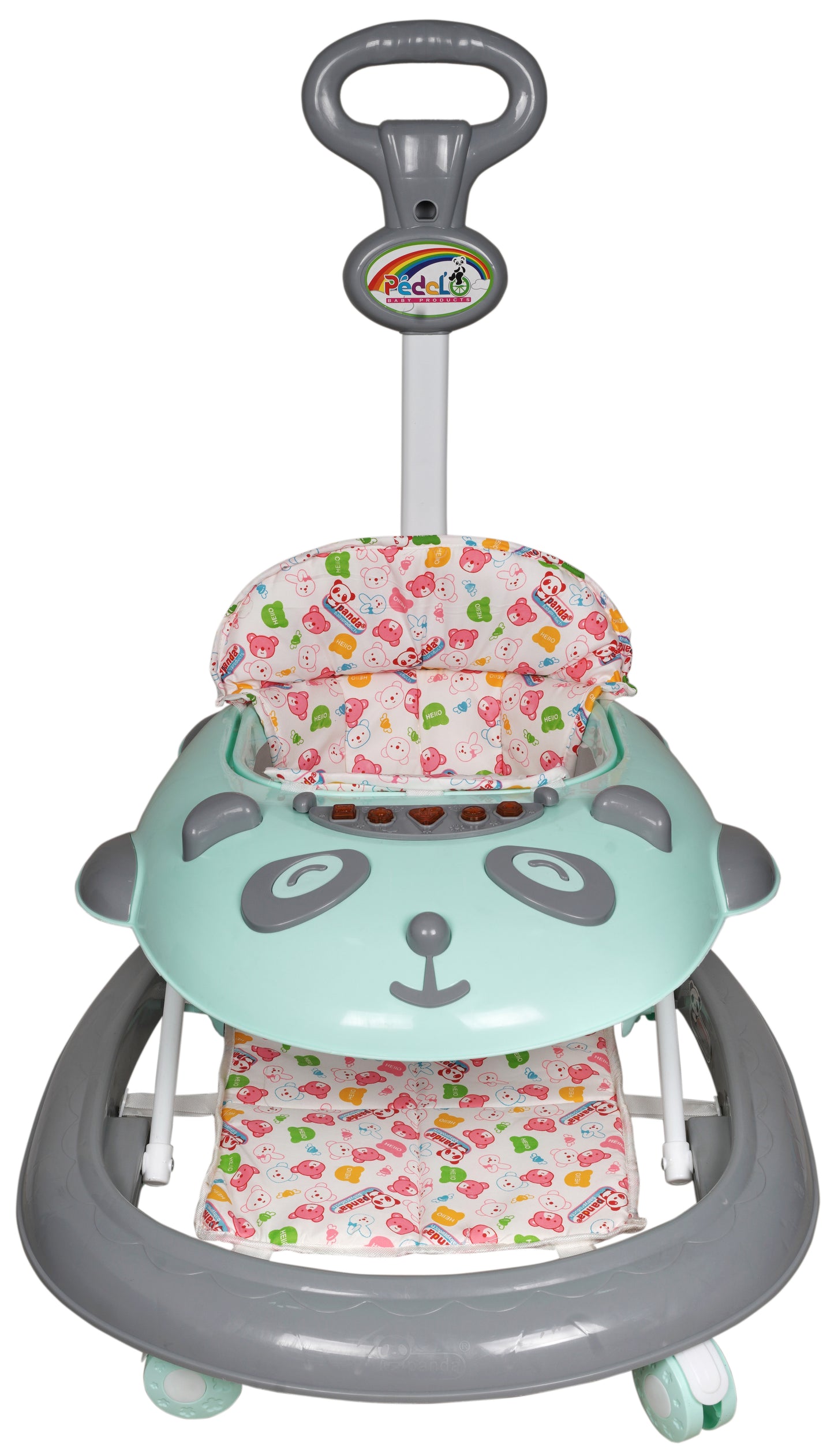 Goyal's Luxury Stylish Bravo Design 360° Rotating Baby Walker with Parental Handle - Grey
