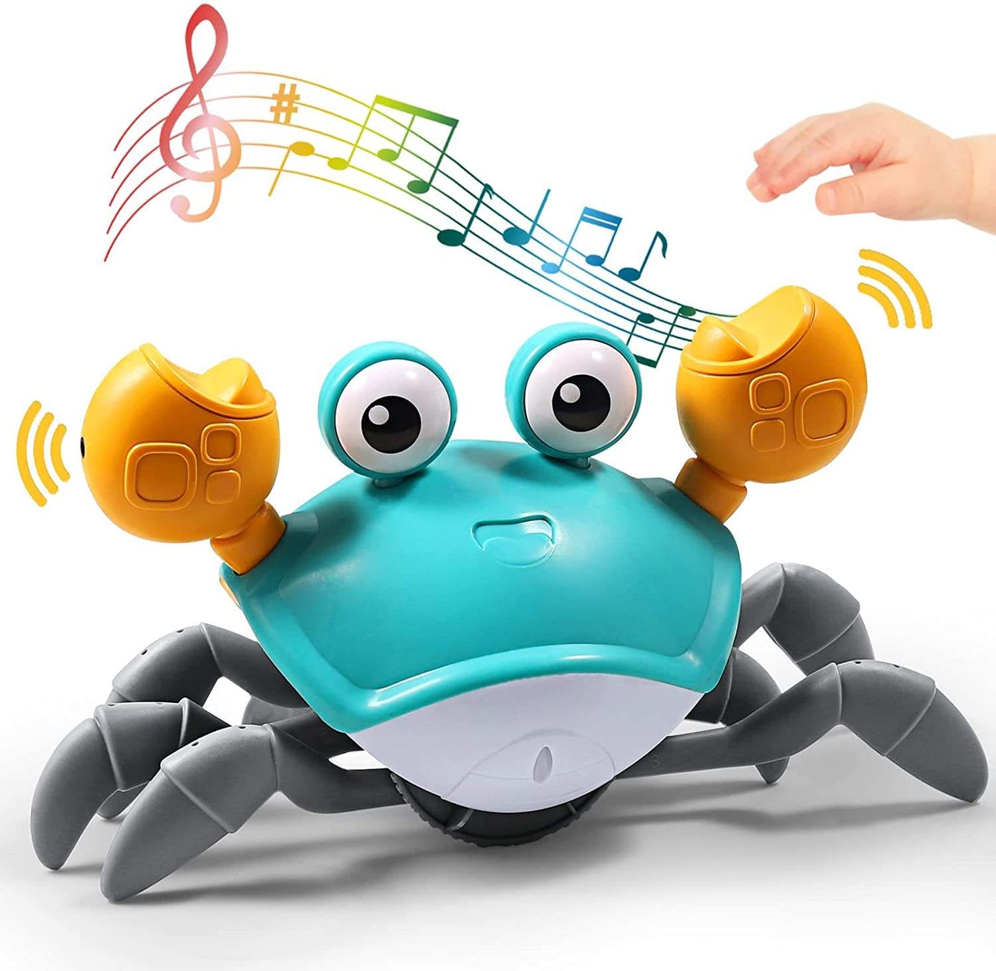 Goyal's Crawling Crab Baby Musical Kids Toy with LED Lights & Rechargeable Battery | Interactive Early Learning and Entertainment Toys for Kids Toddlers & Infants