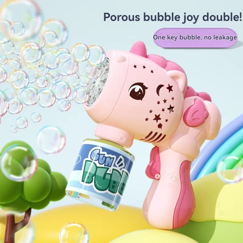 Goyal's Bubble Machine Gun with Colorful Lights for Kids Automatic Bubble Gun Leak-Proof Design with Bubble Solution
