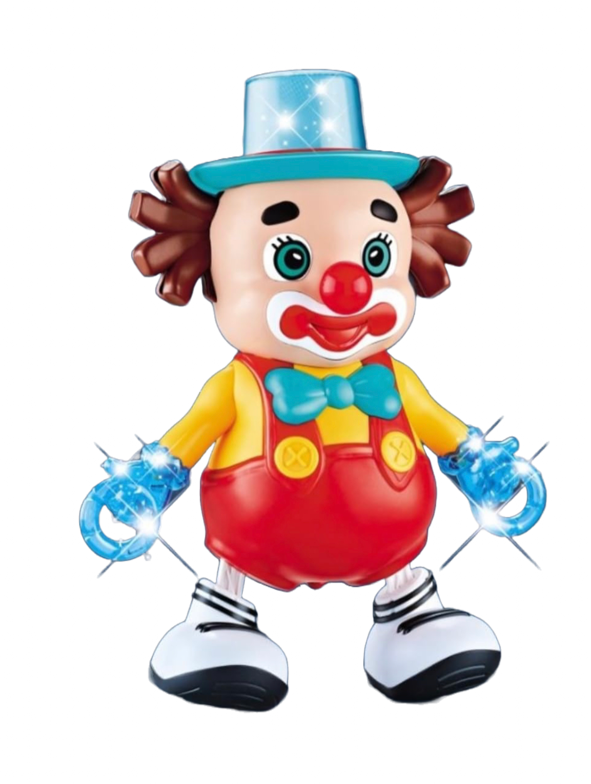 Goyal's Cute Funny-Face Dancing Clown Joker Toy with Music Flashing Lights and Real Dancing Action