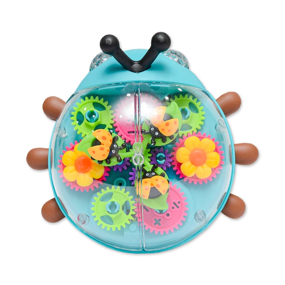 Goyal's Transparent Bump and Go Ladybug with 3D Lightning, Moving Gears and Music | Birthday Toy Gift for 2-5 Year Old Boy, Girl, Baby
