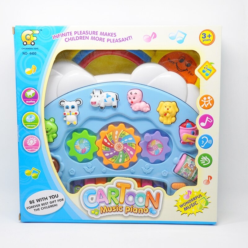 Goyal's Rainbow Music Piano with Striking Colors and Fun(Animal) Sounds for Kids, Flashing Lights & Wonderful Animal Sound Music