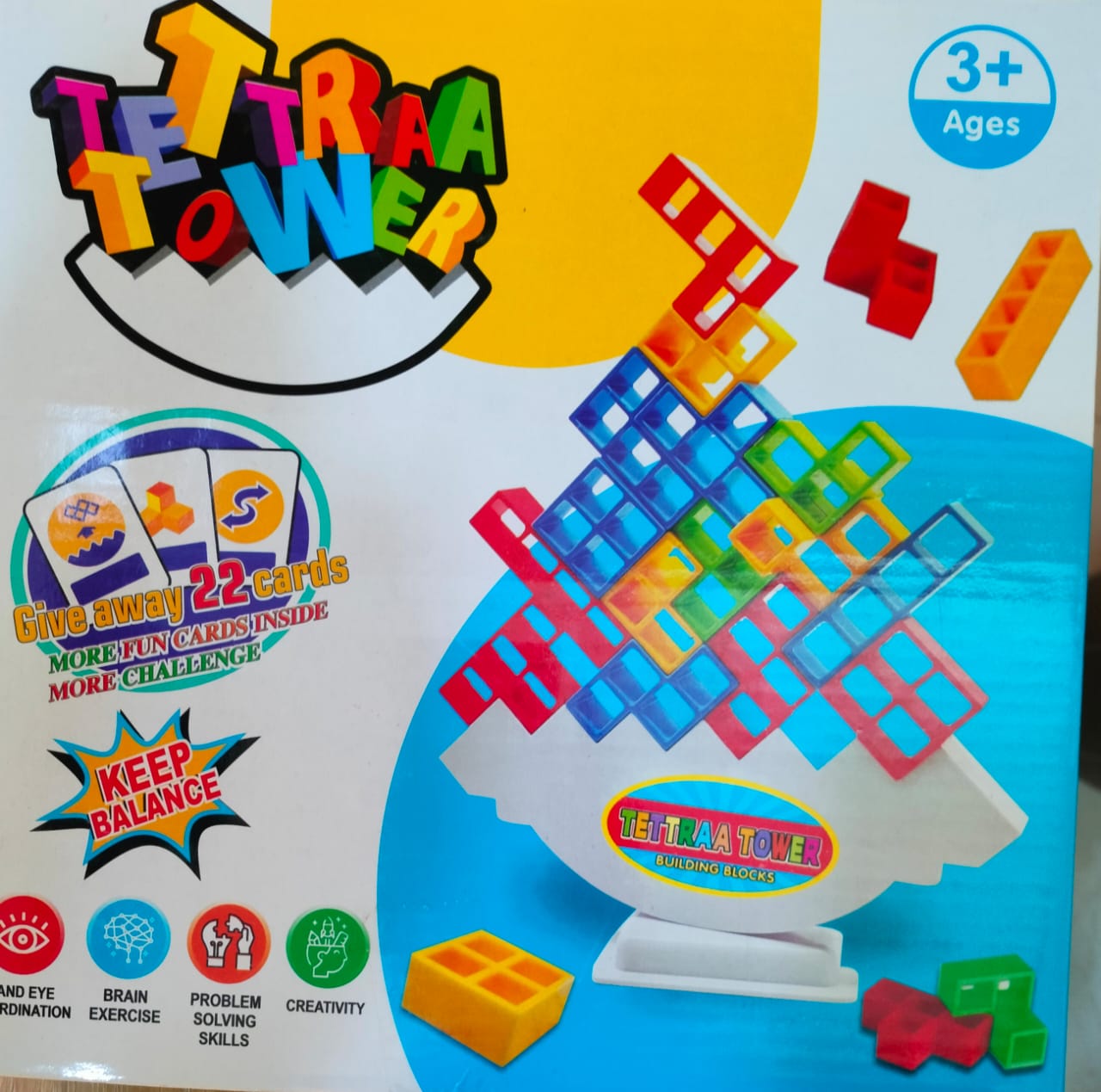 64Pcs Tetris Tower, Jouet D'Equilibre Pour Enfant Swing Stack Attack 64Pcs Tetris Tower, Jouet D'Equilibre Pour Enfant Swing Stack Attack