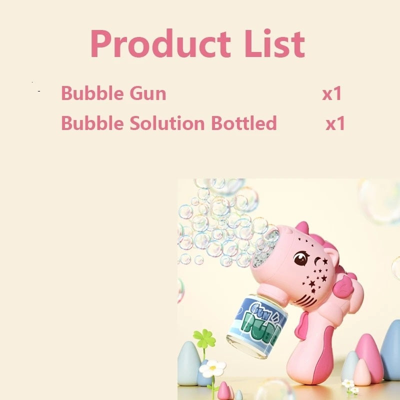 Goyal's Bubble Machine Gun with Colorful Lights for Kids Automatic Bubble Gun Leak-Proof Design with Bubble Solution