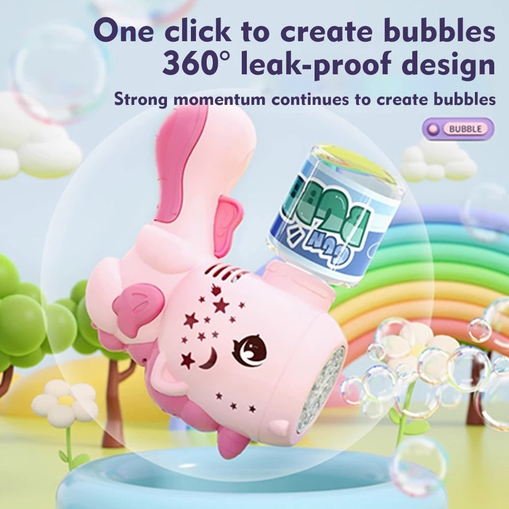 Goyal's Bubble Machine Gun with Colorful Lights for Kids Automatic Bubble Gun Leak-Proof Design with Bubble Solution