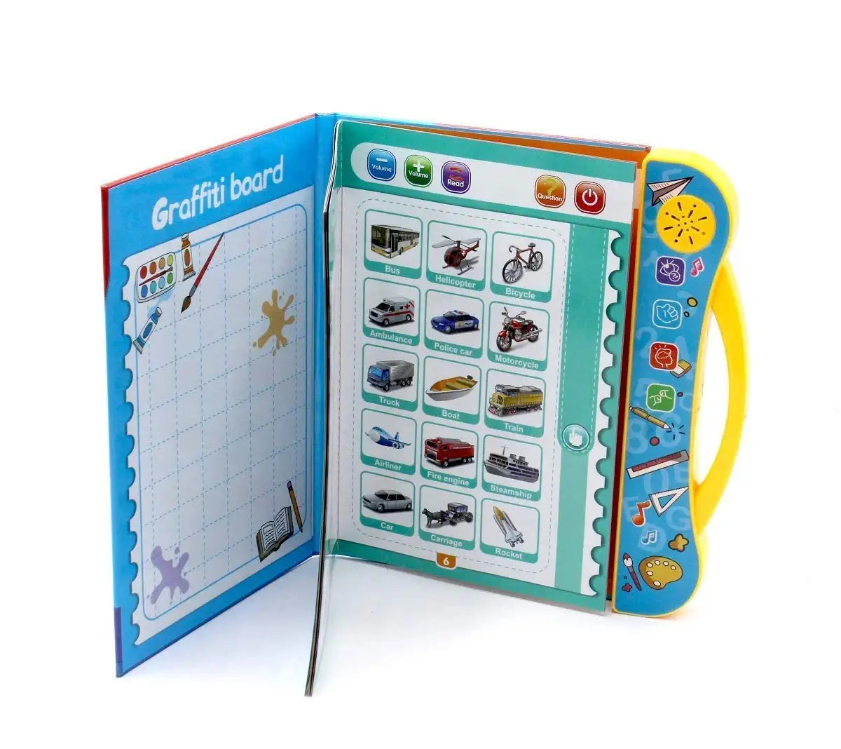 Goyal's Intelligence Book Sound Book for Children, English Letters & Words Learning Book, Fun Educational Toys. Activities with Numbers, Shapes Learning Book for Toddlers