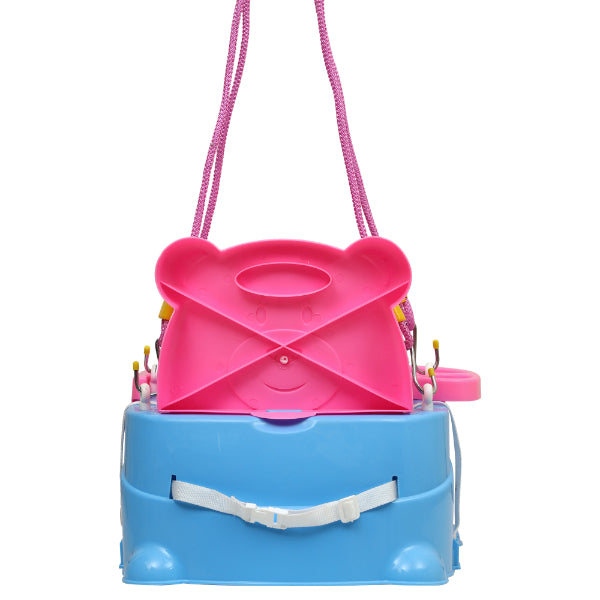 Goyal's 6-in-1 Multipurpose Booster Seat Swing Kids Feeding High Chair with Long Hook Ropes