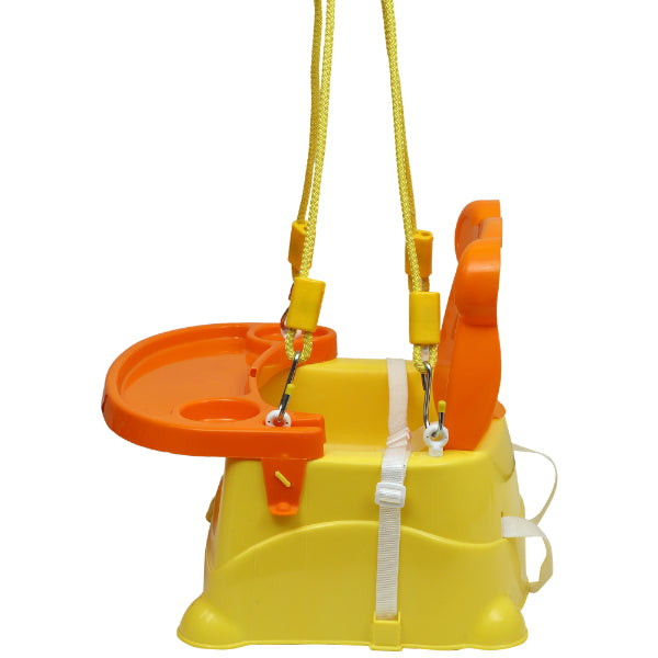 Goyal's 6-in-1 Multipurpose Booster Seat Swing Kids Feeding High Chair with Long Hook Ropes