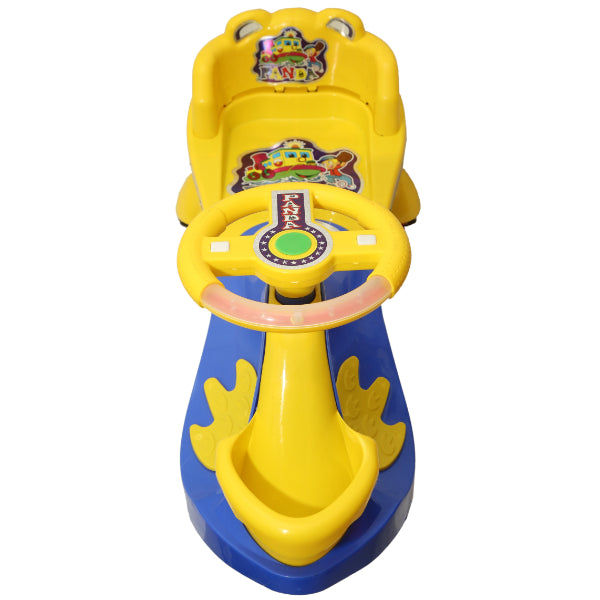 Goyal's Basket & Back Support Multi Designs Musical Free Wheel Swing and Twist Magic Car