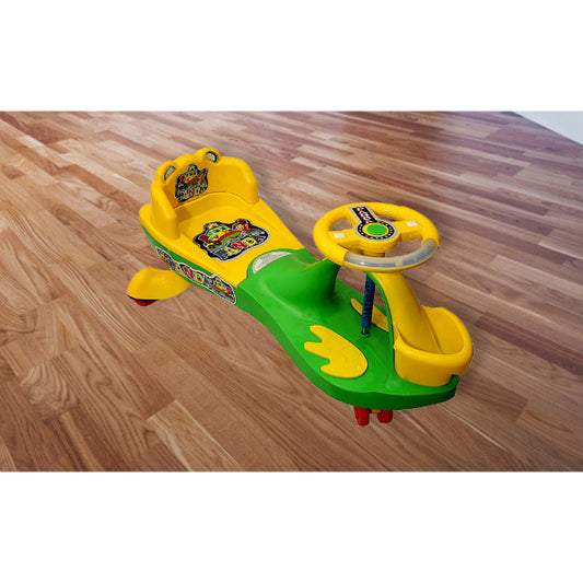 Goyal's Basket & Back Support Multi Designs Musical Free Wheel Swing and Twist Magic Car