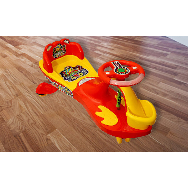 Goyal's Basket & Back Support Multi Designs Musical Free Wheel Swing and Twist Magic Car
