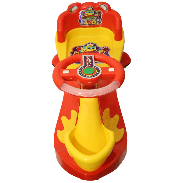Goyal's Basket & Back Support Multi Designs Musical Free Wheel Swing and Twist Magic Car