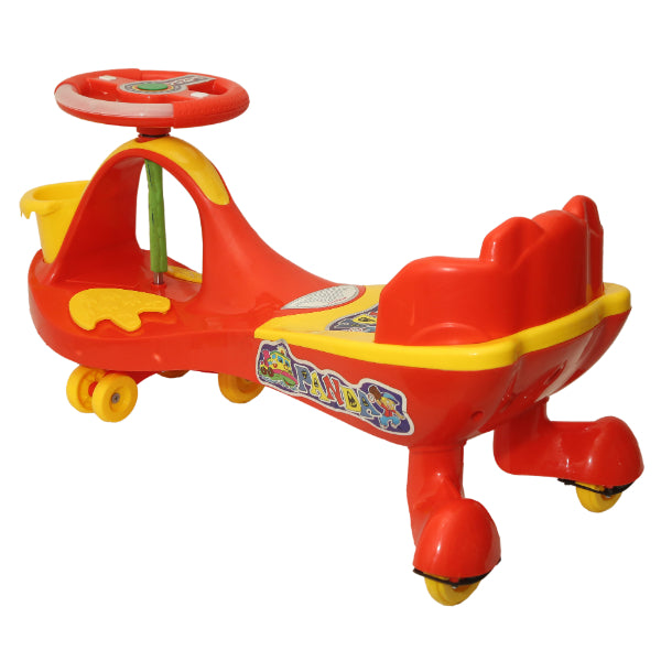 Goyal's Basket & Back Support Multi Designs Musical Free Wheel Swing and Twist Magic Car