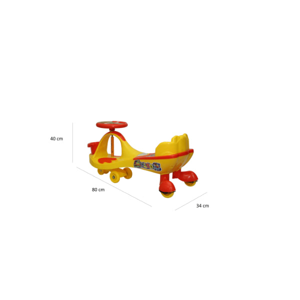 Goyal's Basket & Back Support Multi Designs Musical Free Wheel Swing and Twist Magic Car