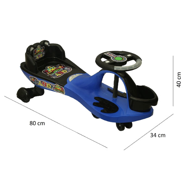 Goyal's Basket & Back Support Multi Designs Musical Free Wheel Swing and Twist Magic Car