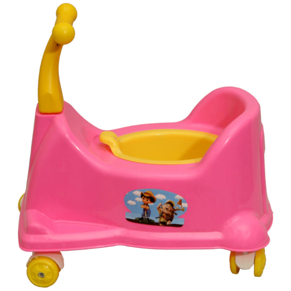 Goyal's Scooter Style Baby Potty Seat Cum Rider with Wheel and Removable Bowl for Kids