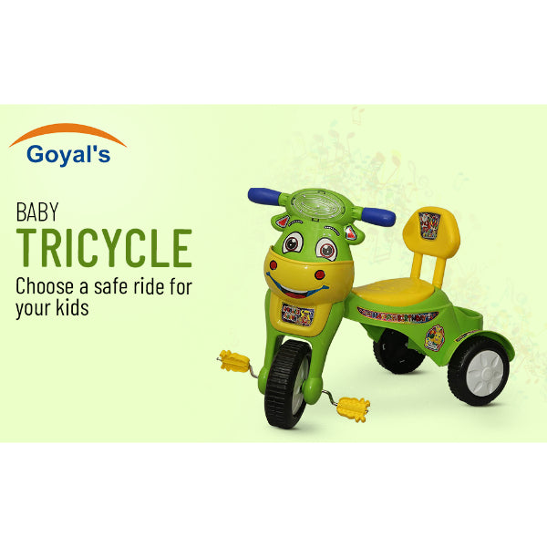 Goyal's Happy Birthday Baby Tricycle Ride-On with Music & Lights