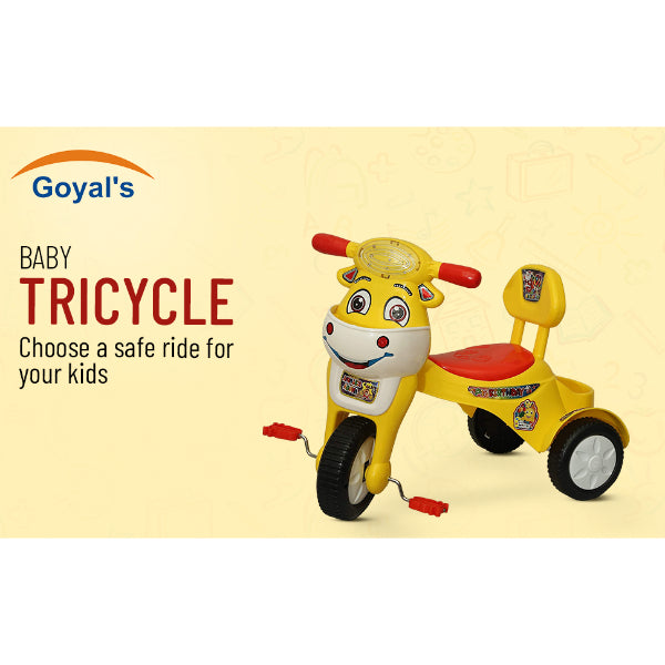 Goyal's Happy Birthday Baby Tricycle Ride-On with Music & Lights