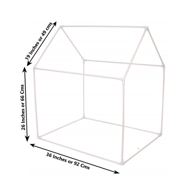 Goyal's Galaxy Kids Play Tent House Indoor Outdoor Foldable with LED Lights (India Mission to Moon Design) - Big Size