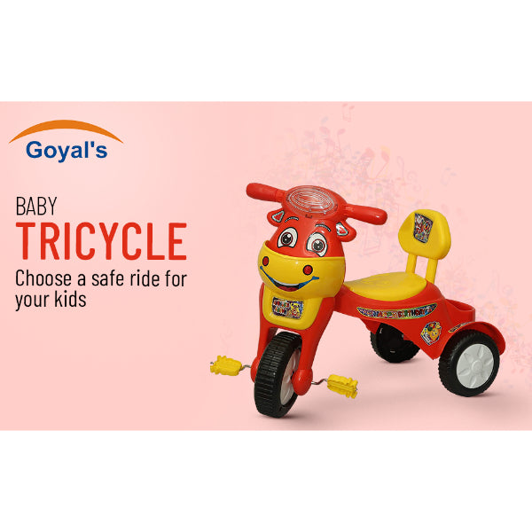 Goyal's Happy Birthday Baby Tricycle Ride-On with Music & Lights