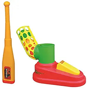 Goyal's Automatic Plastic Pitcher Power Shot Game, Unbreakable, Includes 1 Bat, 3 Balls